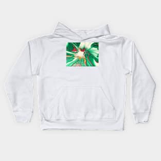 Green and Red Floral Spin Kids Hoodie